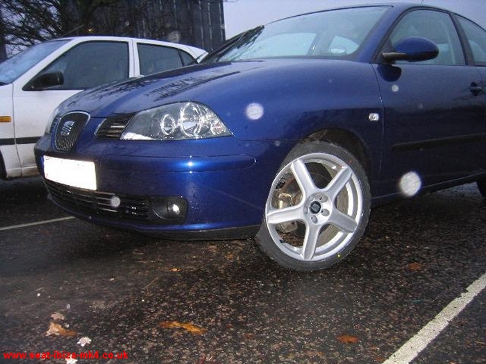 Andy's Eclipse Blue Ibiza TDI Sport with SeatSport 17" OZ Racing alloy wheels.